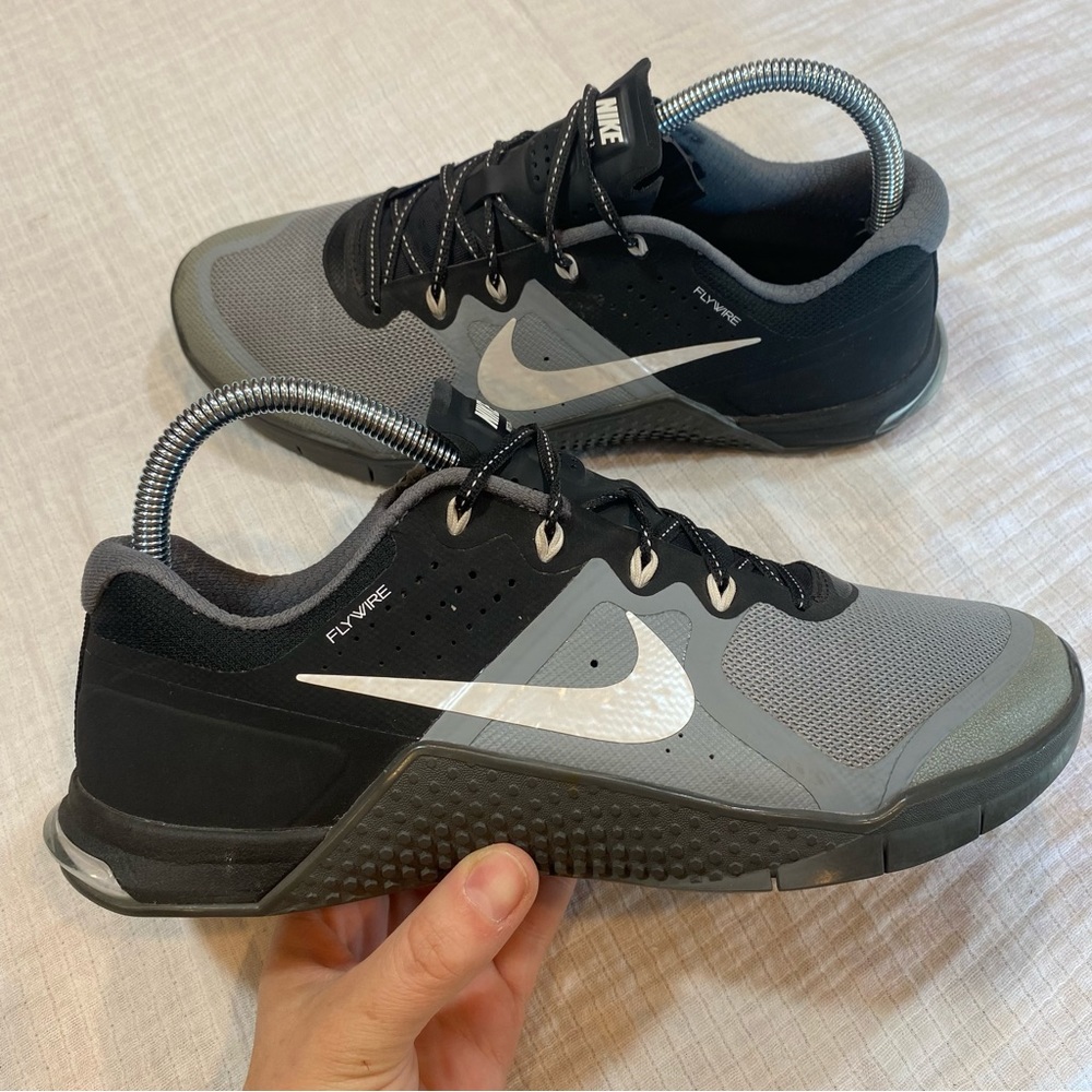 Nike womens Metcon 2 flywire , Stealth/White-Black-Dark Grey, US 9